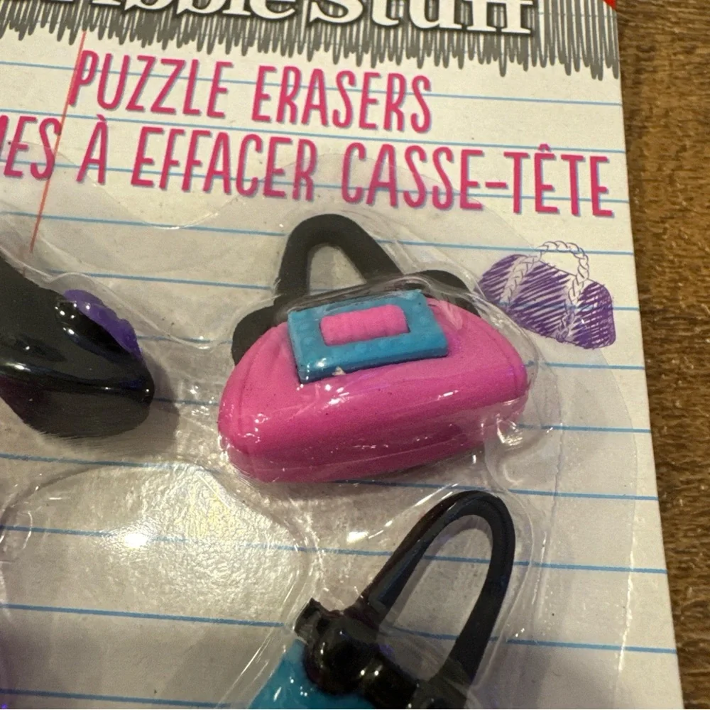Purses & Shoes Puzzle Erasers The Write Dudes 4 Pack Fun Toys Scribble Stuff